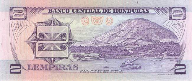2 Lempiras 23.9.1976 UNC